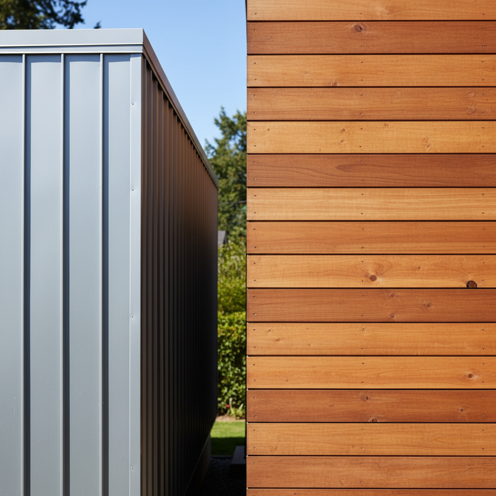 Realistische foto passend bij Metalen gevelbekleding of hout: wat is de beste keuze? voor website SE